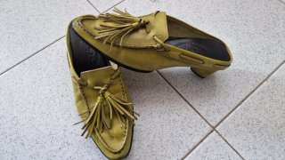 Sabot Tod's donna pelle verde oliva mis 35