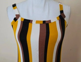 Vestido largo de rayas
