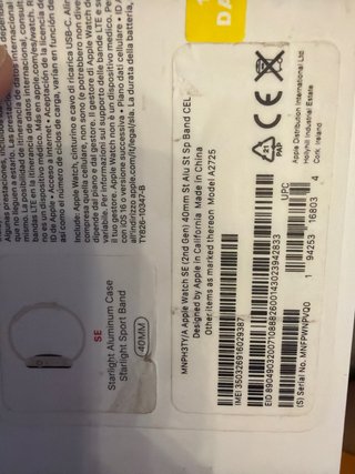 Apple Watch SE 2ª Gen Cellular Plata/Beige
