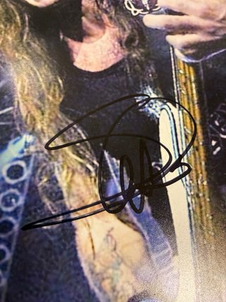 Iron Maiden fotografía Firmada Steve Harris
