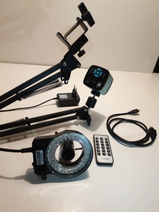 Microscopio YIZHAN Digital Industrial+Brazo+LuzLED