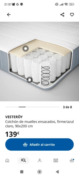 Colchón de tela