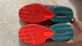 Zapatillas Padel Adidas Naranja y Azul
