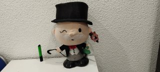 Peluche Mr. Monopoly con sombrero y bastón