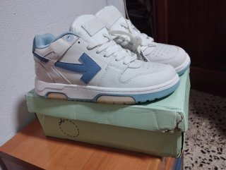 Zapatillas Off-White Azul y Blanco