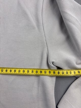 Polo Zara uomo manica lunga a costine grigio L