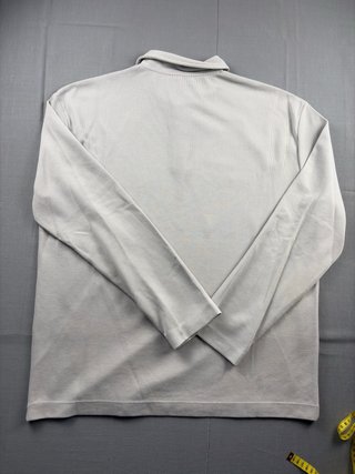 Polo Zara uomo manica lunga a costine grigio L