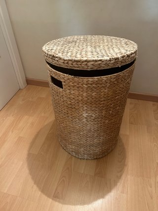 Cesto ropa sucia mimbre con tapa