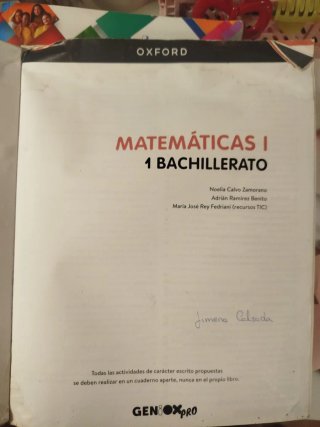 Matemáticas I 1 Bachillerato : Geniox