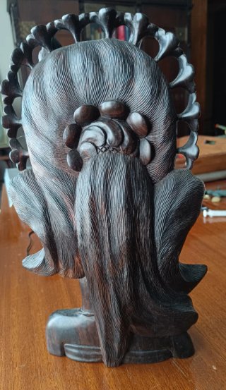 Talla madera antigua Bali hecha mano