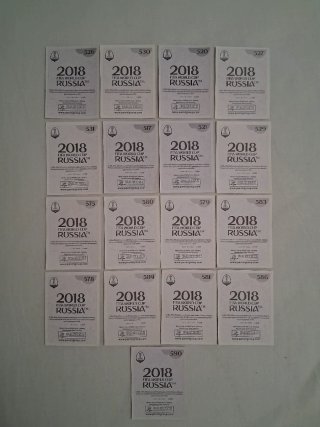 17 Cromos Mundial Rusia 2018