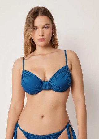 Calzedonia Balconcino Shiny Satin Blu taglia M (3)