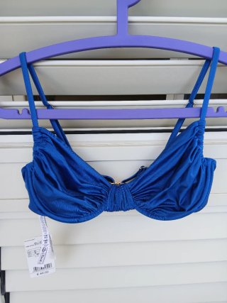 Calzedonia Balconcino Shiny Satin Blu taglia M (3)