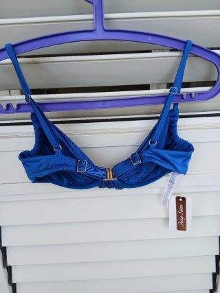 Calzedonia Balconcino Shiny Satin Blu taglia M (3)