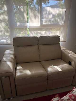 Sofá 2 y 3 plazas beige piel