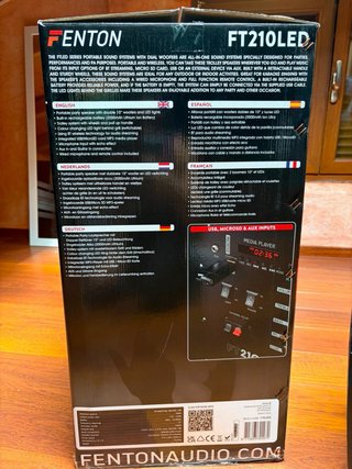 Altavoz Fenton Bluetooth FT210 LED Negro