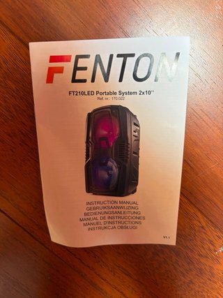 Altavoz Fenton Bluetooth FT210 LED Negro