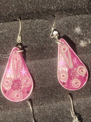 Pendientes vintage multicolor y plateados