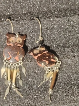 Pendientes vintage multicolor y plateados