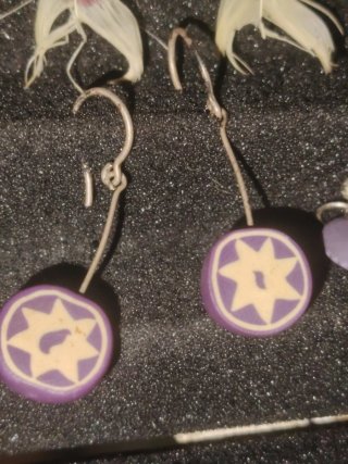 Pendientes vintage multicolor y plateados