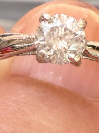 Anillo Oro 18k 0.72 Ct Diamante Natural