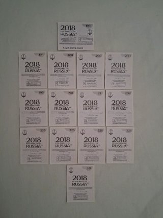 14 cromos Mundial Rusia 2018