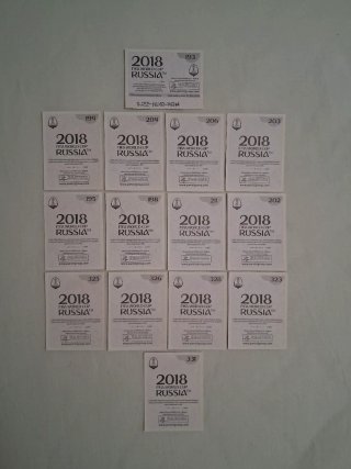 14 cromos Mundial Rusia 2018