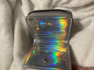 Cartera Stradivarius Holográfica Plateada
