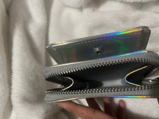 Cartera Stradivarius Holográfica Plateada
