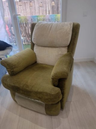 Sillón reclinable de tela