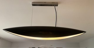 Lámpara de techo moderna negra y plateada