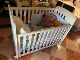 Cuna de madera para bebé 120x60
