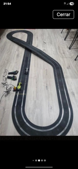 Pista Scalextric con 2 coches F1