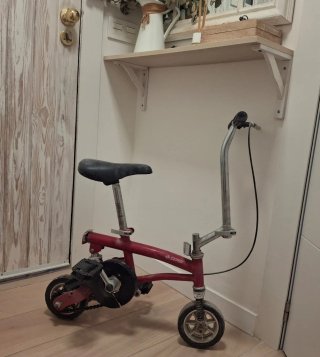 Bicicleta plegable roja