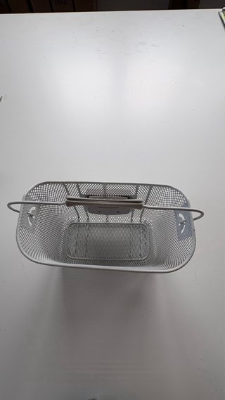 Cesta B'twin metálica blanca bicicleta