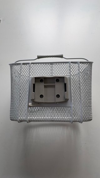Cesta B'twin metálica blanca bicicleta