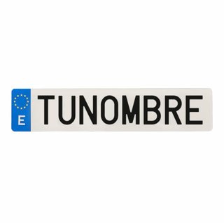 Matrícula personalizada europea