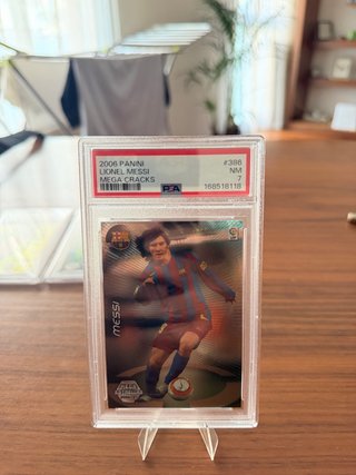 Lionel Messi 2006 Panini Megacracks PSA 7