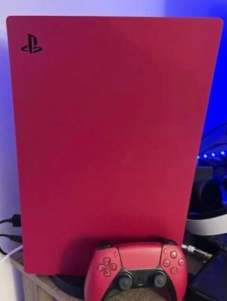 Consola PS5 Fat Roja + mando verde.
