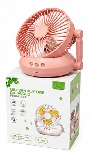 Ventilatore Portatile Ricaricabile DD-0215 - Rosa
