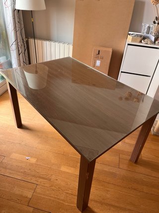 REGALO Mesa extensible + cristal 135x90.