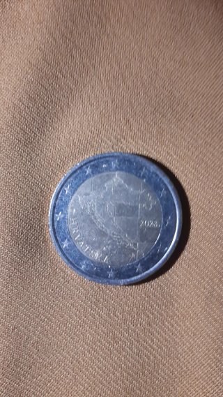 Moneda 2 Euros Croacia 2023 Mapa