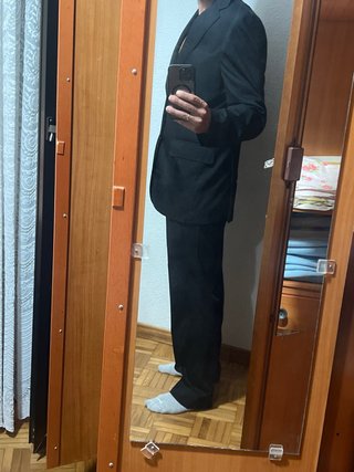 Traje negro chaqueta y pantalon, talla 50