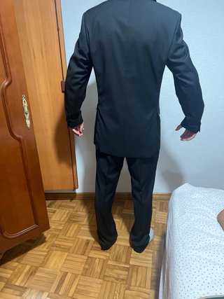 Traje negro chaqueta y pantalon, talla 50