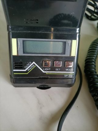 Telefono vintage nero Clock Phone e rosso a tasti