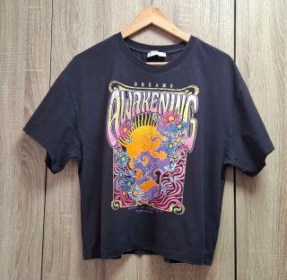 Camiseta Bershka Mística Estampada Gris M