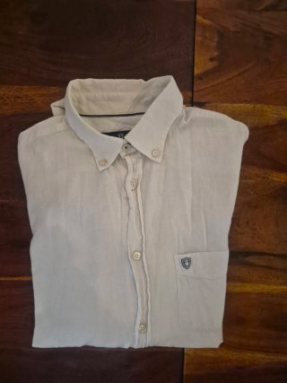 Camisa lino blanca Forecast Regular Fit