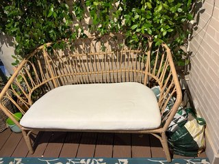 Conjunto Terraza Ratán: Sofá, Sillón y Mesa