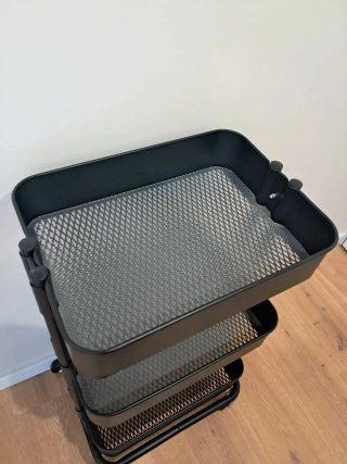 CARRITO NEGRO RASKOG + TAPA DE BAMBÚ NOVARRA