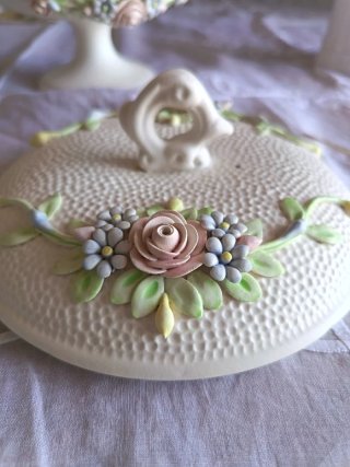 Porta cioccolatini Capodimonte vintage